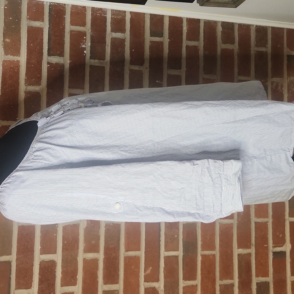 LOFT Gray 3/4 Sleeve Buttoned Tunic, Size Small - Picture 6 of 8